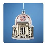 MLB Yankees Logo New Yankee Stadium with Ball Ornament